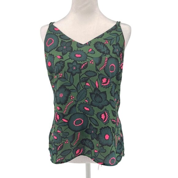 Anthropologie Skies are Blue Floral Print Tank Top Blouse Summer Vibes EUC Sz M - Picture 1 of 10
